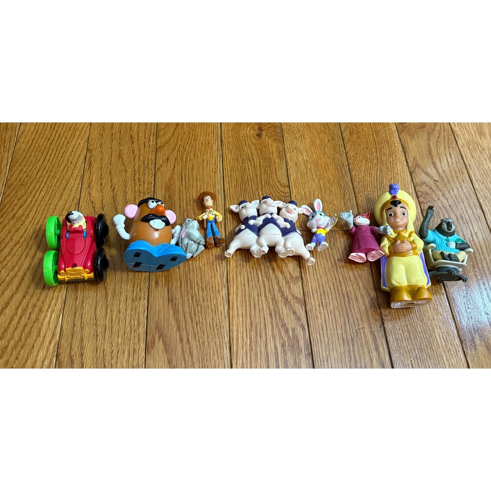 Disney Pixar Mixed Figure Lot Woody Zootopia Aladdin Mr Potato Head 10pc